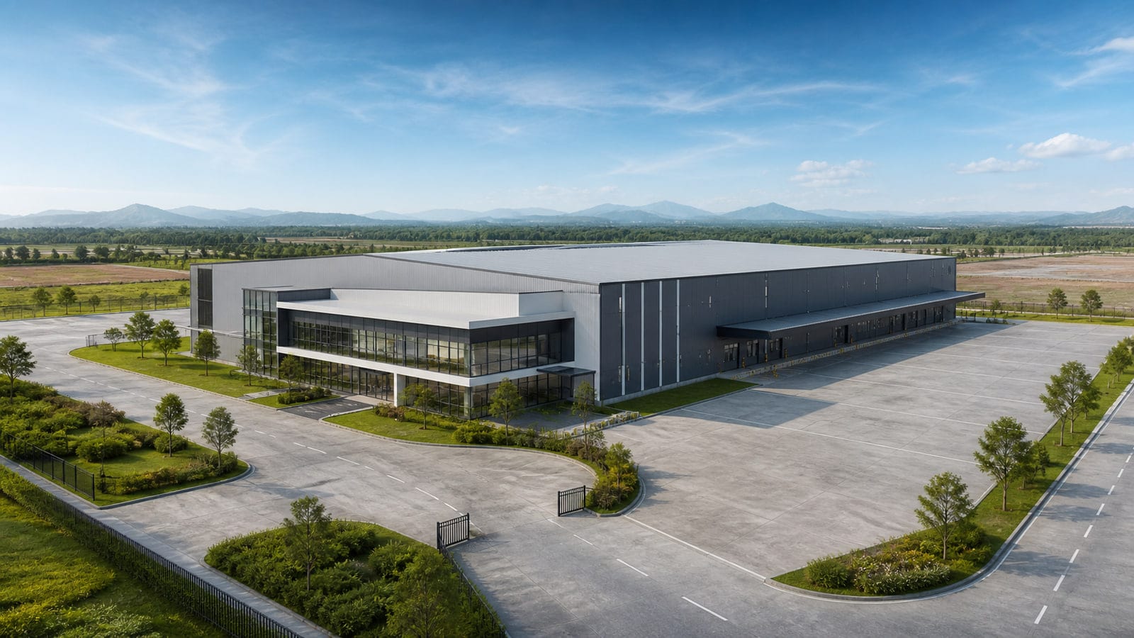Detached Factory & Industrial Land in Senawang — AI-generated conceptual illustration; not the actual development